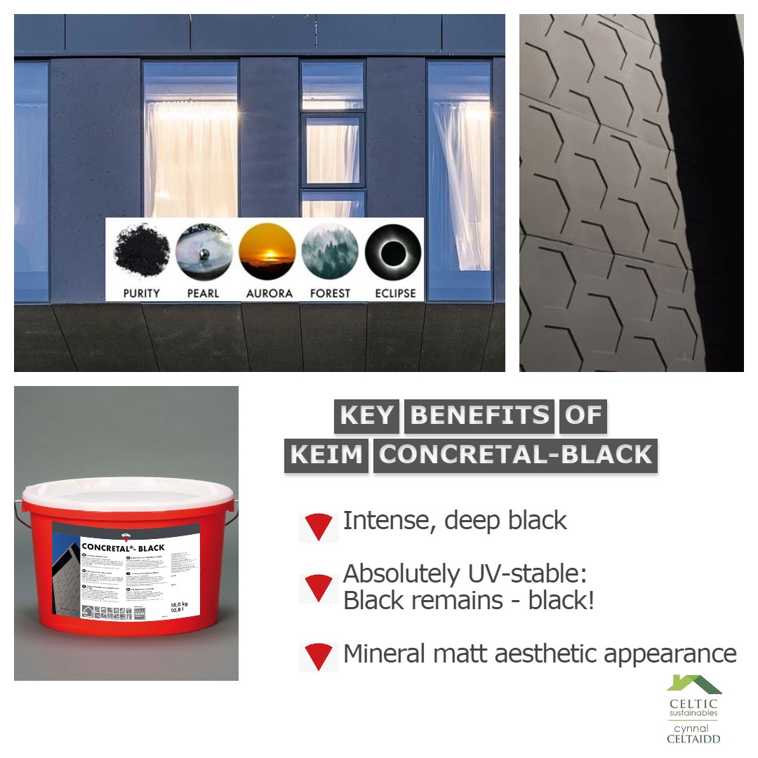 Keim Concretal Black - Deep Black Silicate Paint