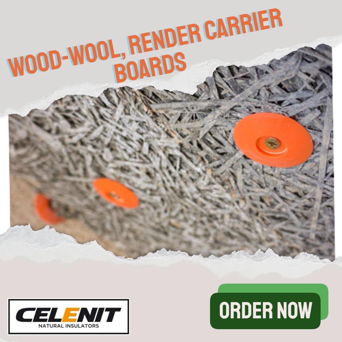 Celenit Wood-Wool, Render Carrier Boards