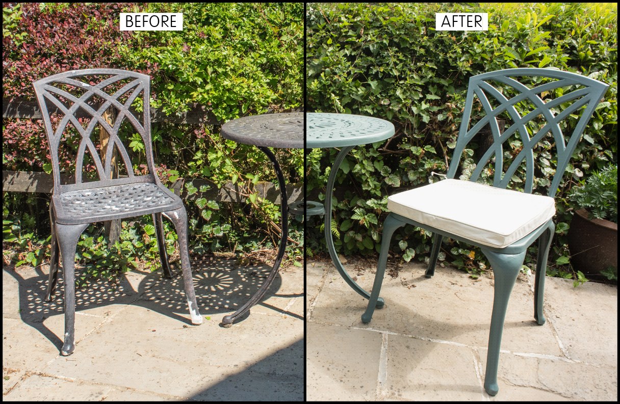 Give metal furniture a new lease of life!- Transform your patio with this easy step...